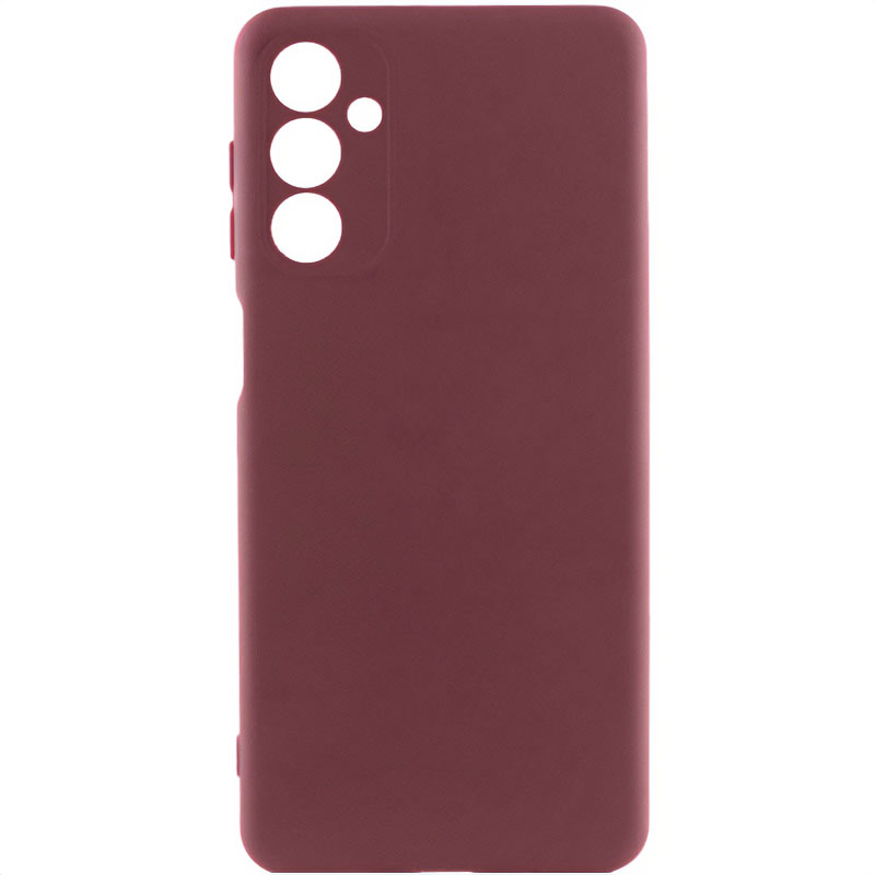 Чехол TPU GETMAN Liquid Silk Full Camera для Samsung Galaxy A05s (Бордовый / Marsala)