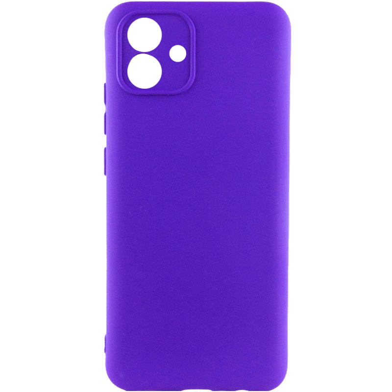 Чехол TPU GETMAN Liquid Silk Full Camera для Samsung Galaxy A05 (Синий / Iris)