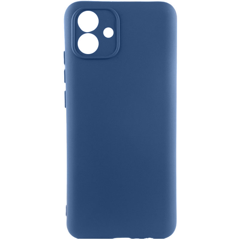 Чехол TPU GETMAN Liquid Silk Full Camera для Samsung Galaxy A05 (Синий / Navy Blue)