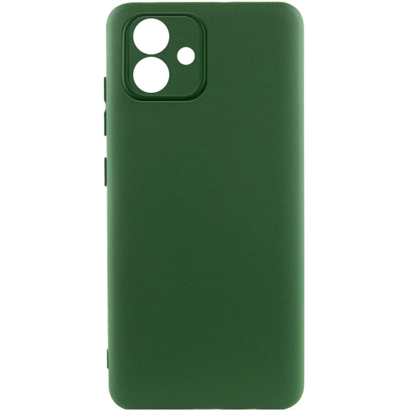 Чехол TPU GETMAN Liquid Silk Full Camera для Samsung Galaxy A05 (Зеленый / Dark green)
