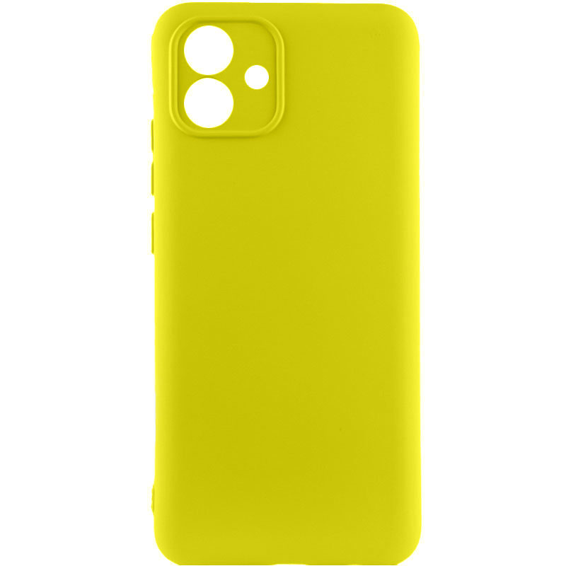 Чехол TPU GETMAN Liquid Silk Full Camera для Samsung Galaxy A05 (Желтый / Flash)