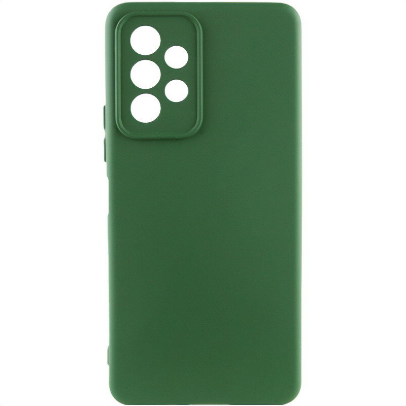 Чехол TPU GETMAN Liquid Silk Full Camera для Samsung Galaxy A13 4G (Зеленый / Dark green)