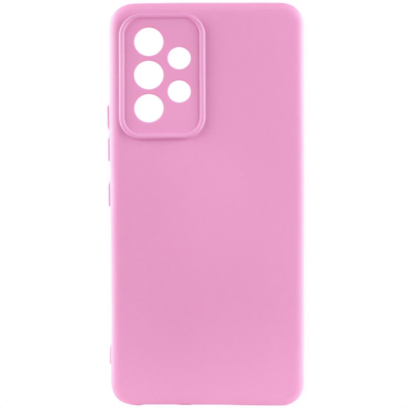 Чехол TPU GETMAN Liquid Silk Full Camera для Samsung Galaxy A52 4G / A52 5G / A52s (Розовый / Pink)