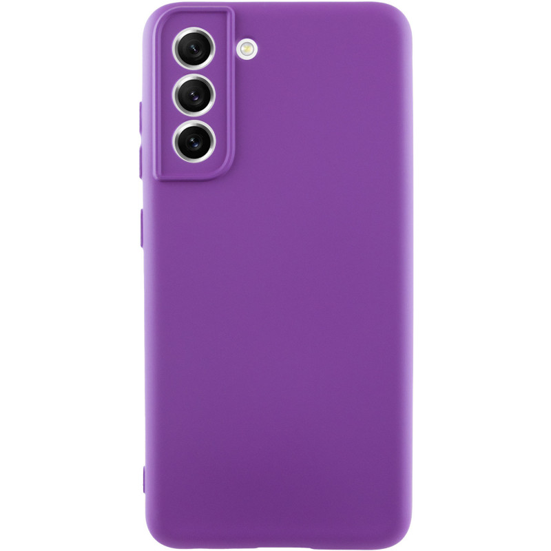 Чохол TPU GETMAN Liquid Silk Full Camera для Samsung Galaxy S21 FE (Фіолетовий / Purple)