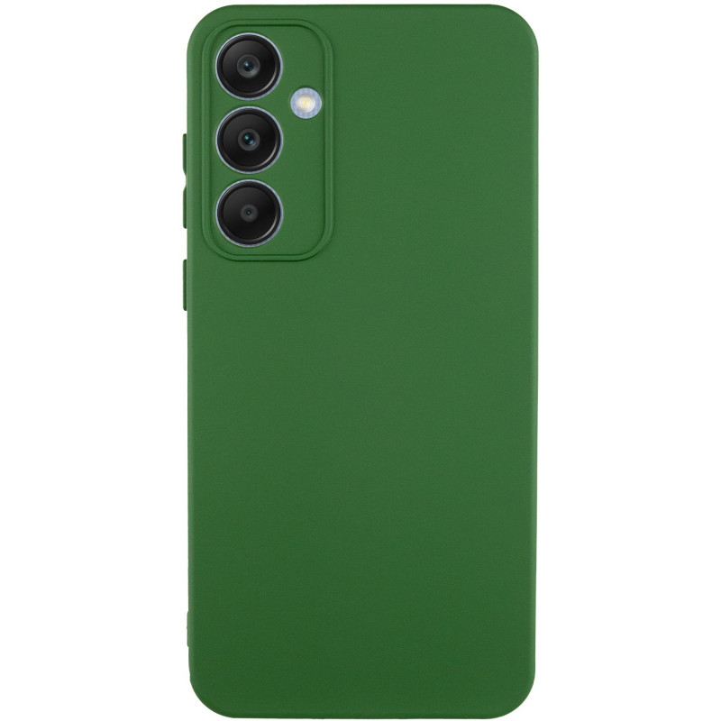 Чехол TPU GETMAN Liquid Silk Full Camera для Samsung Galaxy S23 FE (Зеленый / Dark green)