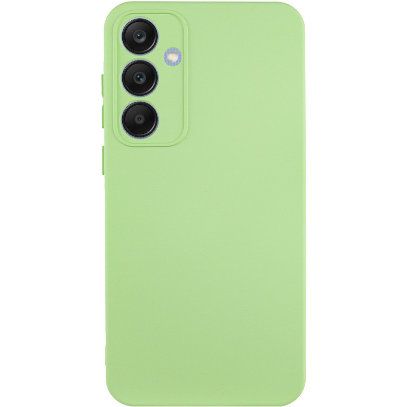 Чехол TPU GETMAN Liquid Silk Full Camera для Samsung Galaxy S24 FE (Зеленый / Pistachio)