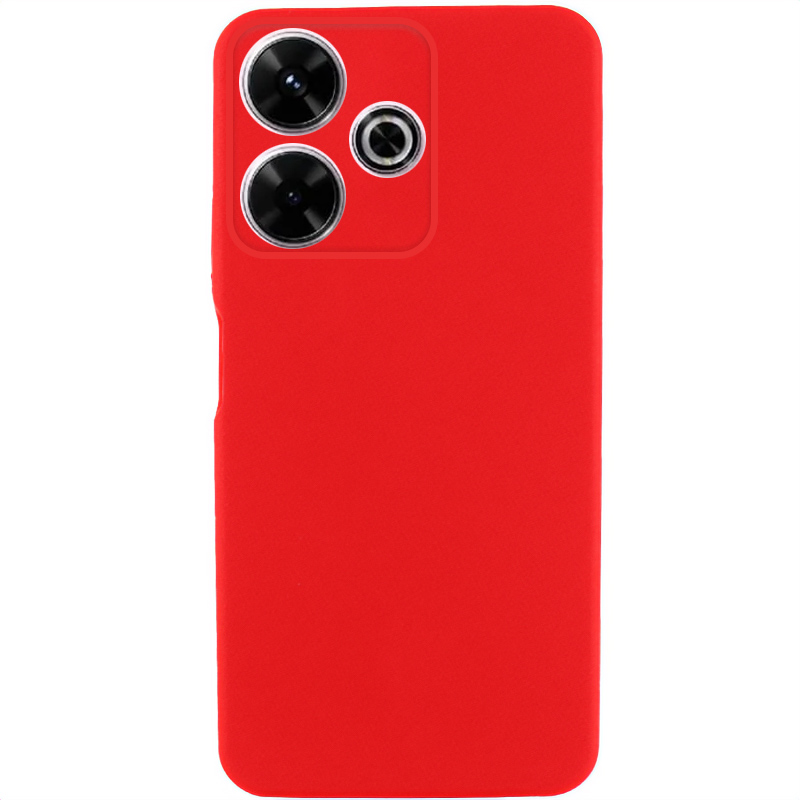 Чехол TPU GETMAN Liquid Silk Full Camera для Xiaomi Redmi 13 4G / Poco M6 4G (Красный / Red)