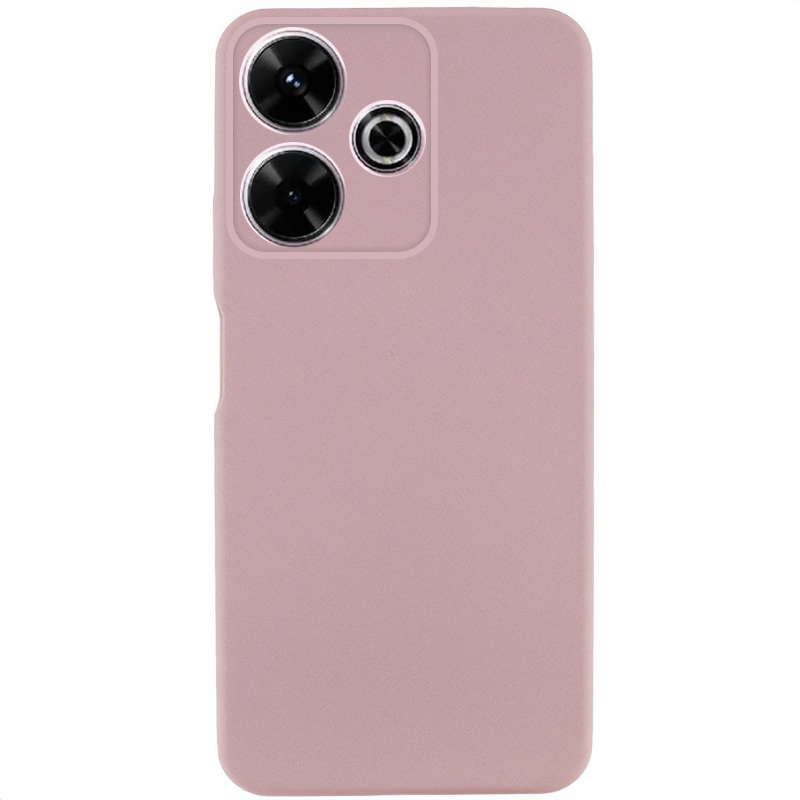 Чехол TPU GETMAN Liquid Silk Full Camera для Xiaomi Redmi 13 4G / Poco M6 4G (Розовый / Pink Sand)