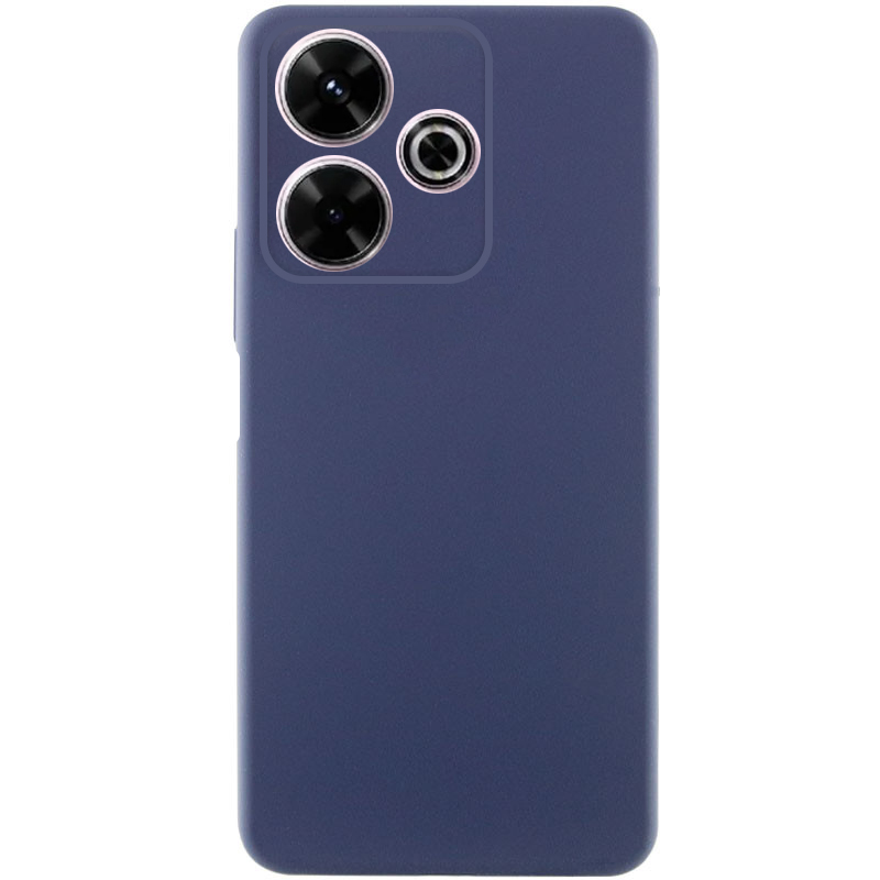 Чехол TPU GETMAN Liquid Silk Full Camera для Xiaomi Redmi 13 4G / Poco M6 4G (Синий / Midnight Blue)
