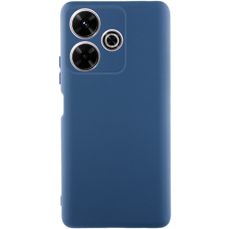 Чехол TPU GETMAN Liquid Silk Full Camera для Xiaomi Redmi 13 4G / Poco M6 4G (Синий / Navy Blue)