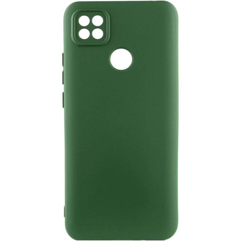 Чехол TPU GETMAN Liquid Silk Full Camera для Xiaomi Redmi 9C (Зеленый / Dark green)
