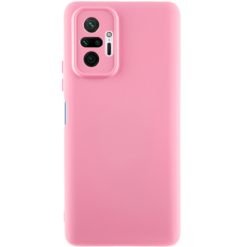 Чехол TPU GETMAN Liquid Silk Full Camera для Xiaomi Redmi Note 10 Pro Max (Розовый / Pink)