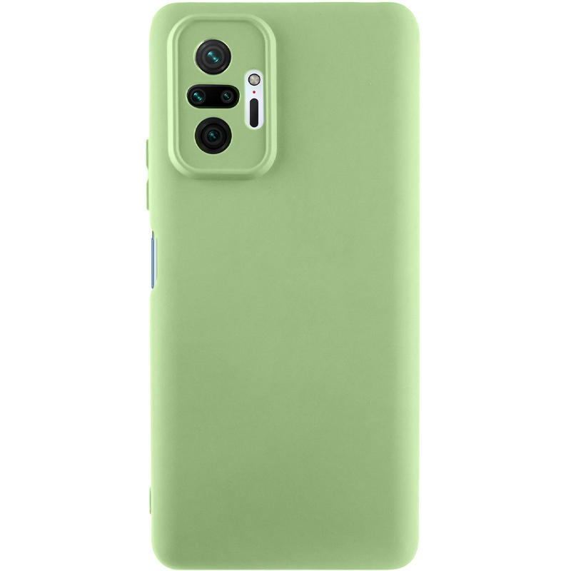 Чехол TPU GETMAN Liquid Silk Full Camera для Xiaomi Redmi Note 10 Pro / 10 Pro Max (Зеленый / Pistachio)