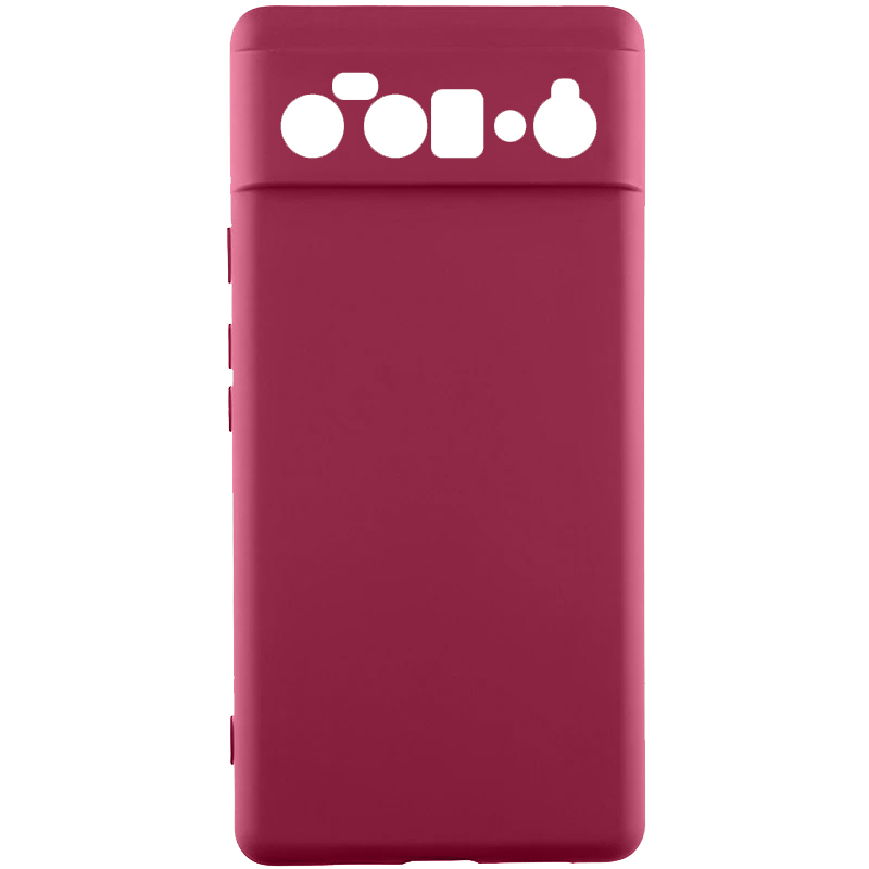 Чохол TPU GETMAN Liquid Silk Full Camera для Google Pixel 6 (Бордовий / Marsala)