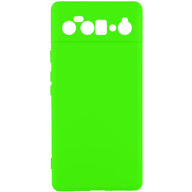 Чохол TPU GETMAN Liquid Silk Full Camera для Google Pixel 6 (Салатовий / Neon Green)