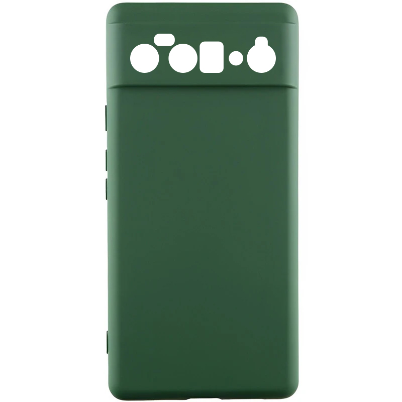 Чохол TPU GETMAN Liquid Silk Full Camera для Google Pixel 6 (Зелений / Dark green)