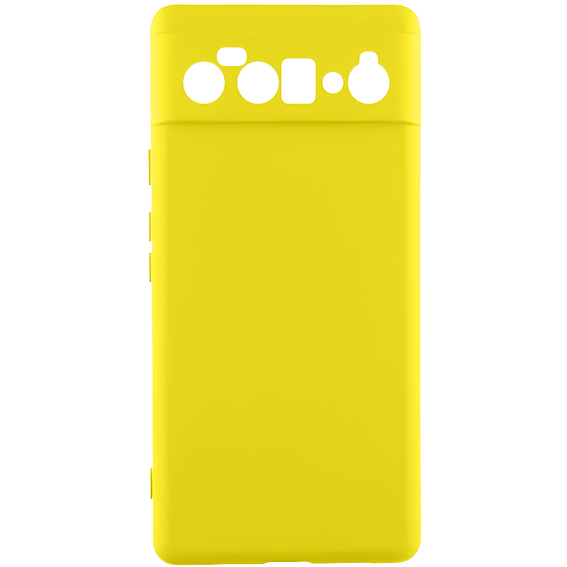 Чохол TPU GETMAN Liquid Silk Full Camera для Google Pixel 6 (Жовтий / Flash)