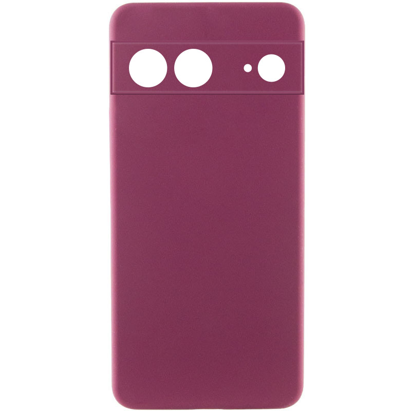 Чехол TPU GETMAN Liquid Silk Full Camera для Google Pixel 7 (Бордовый / Marsala)