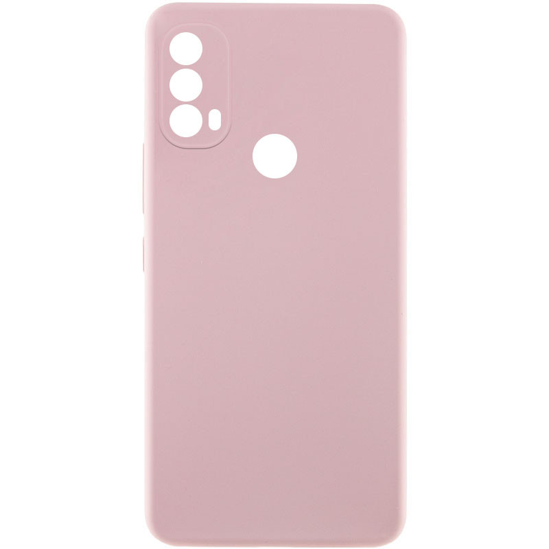 Чохол TPU GETMAN Liquid Silk Full Camera для Motorola Moto E40 (Рожевий / Pink Sand)