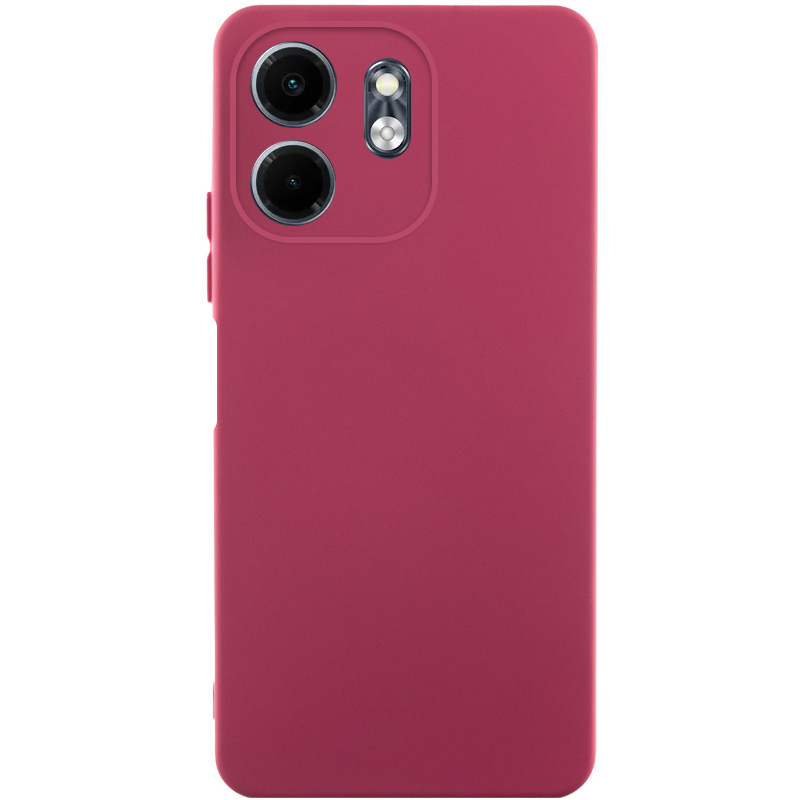 Чехол TPU GETMAN Liquid Silk Full Camera для Motorola Moto G05 / E15 4G (Бордовый / Marsala)