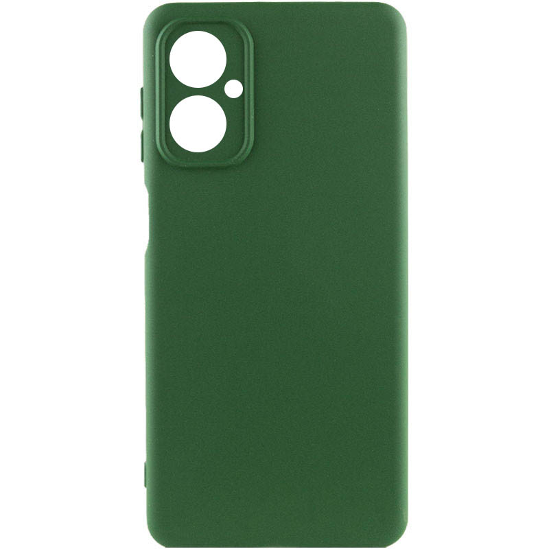Чехол TPU GETMAN Liquid Silk Full Camera для Motorola Moto G14 (Зеленый / Dark green)