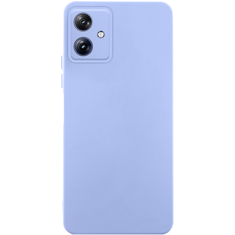 Чехол TPU GETMAN Liquid Silk Full Camera для Motorola Moto G54 (Сиреневый / Light purple)