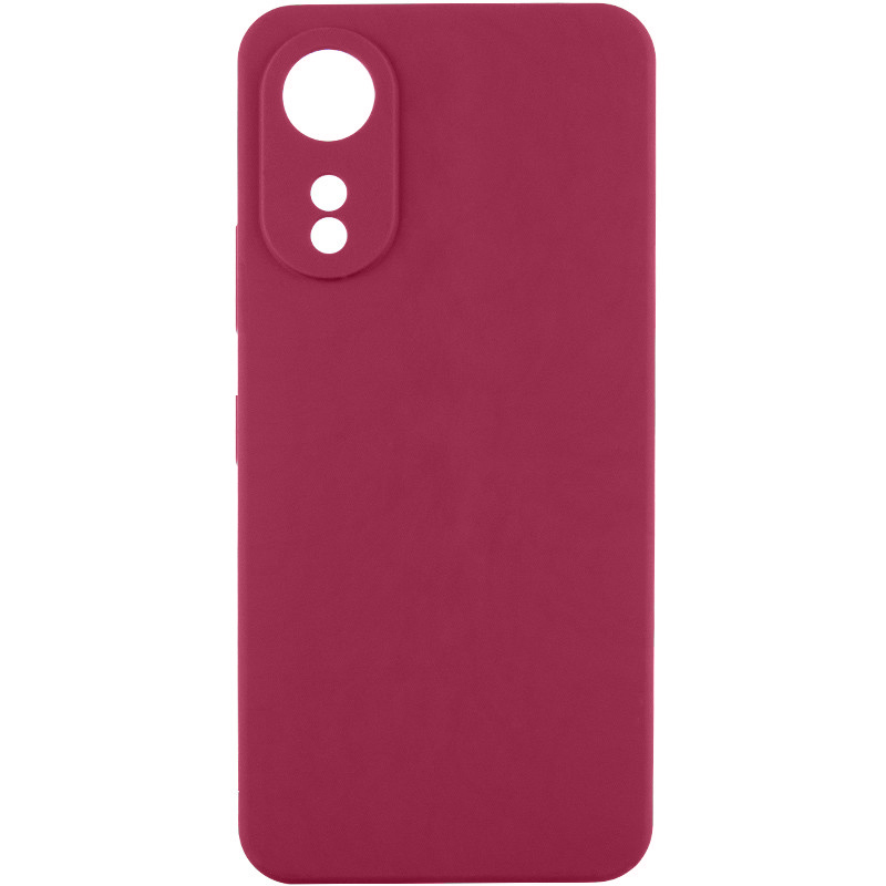 Чехол TPU GETMAN Liquid Silk Full Camera для Oppo A78 4G (Бордовый / Marsala)