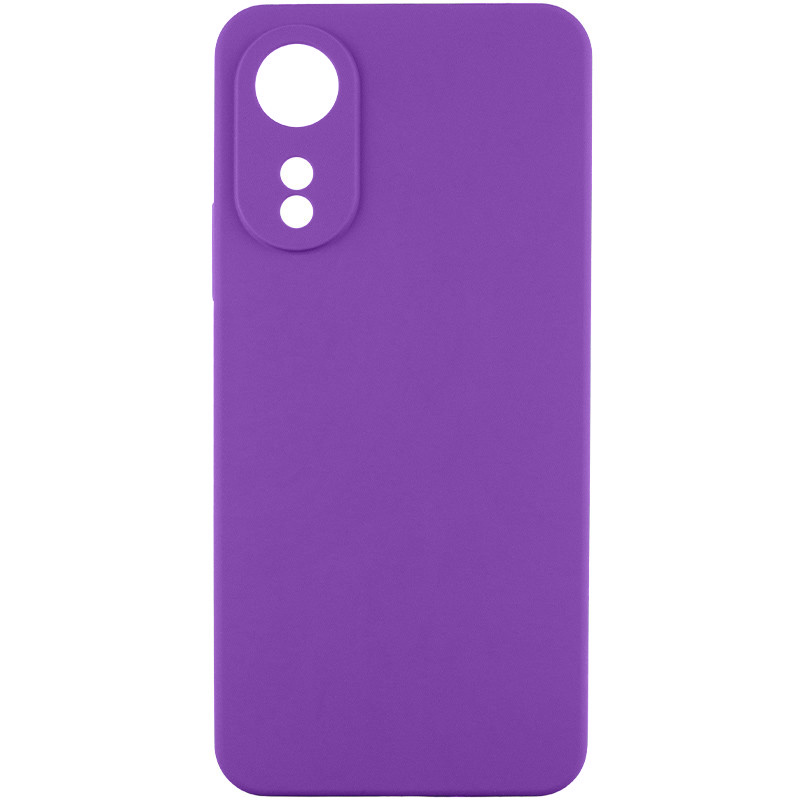 Чехол TPU GETMAN Liquid Silk Full Camera для Oppo A78 4G (Фиолетовый / Purple)