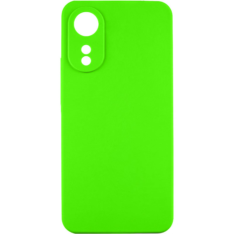 Чехол TPU GETMAN Liquid Silk Full Camera для Oppo A78 4G (Салатовый / Neon Green)