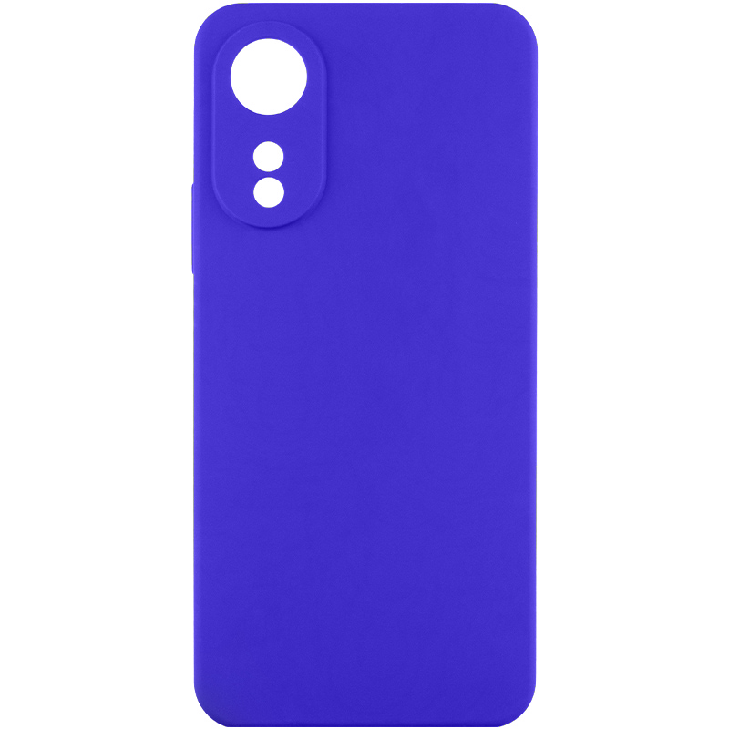 Чехол TPU GETMAN Liquid Silk Full Camera для Oppo A78 4G (Синий / Iris)