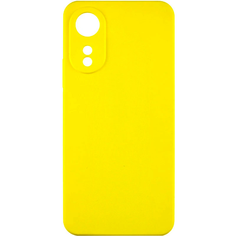Чехол TPU GETMAN Liquid Silk Full Camera для Oppo A78 4G (Желтый / Flash)