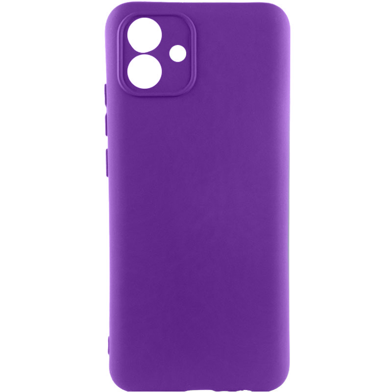 Чохол TPU GETMAN Liquid Silk Full Camera для Samsung Galaxy A04e (Фіолетовий / Purple)