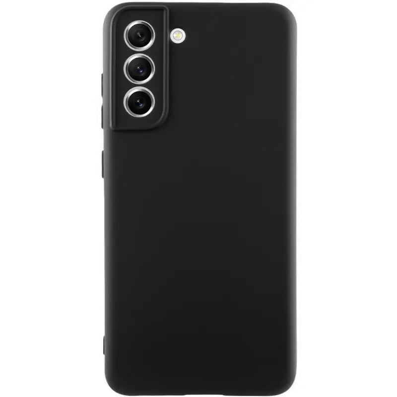 Чехол TPU GETMAN Liquid Silk Full Camera для Samsung Galaxy S22 (Черный / Black)
