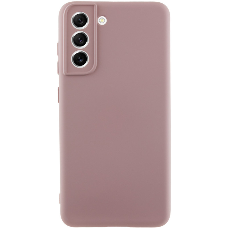 Чехол TPU GETMAN Liquid Silk Full Camera для Samsung Galaxy S22 (Розовый / Pink Sand)