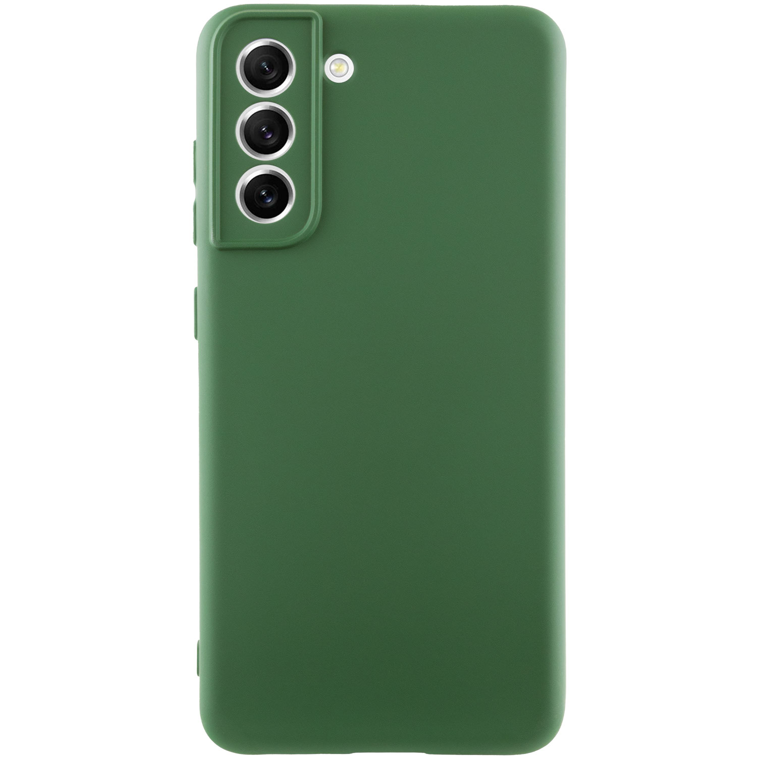 Чехол TPU GETMAN Liquid Silk Full Camera для Samsung Galaxy S22 (Зеленый / Dark green)
