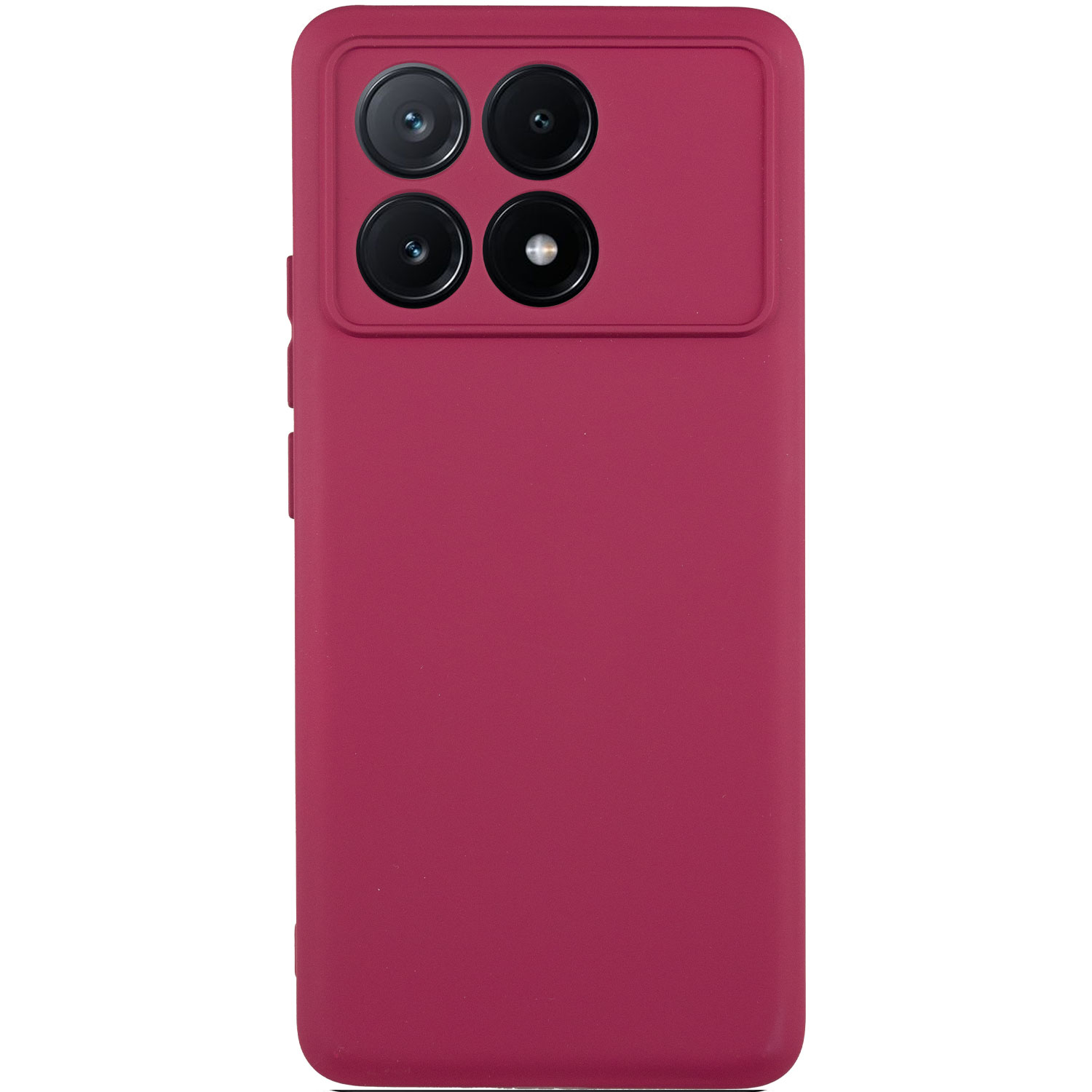 Чохол TPU GETMAN Liquid Silk Full Camera для Xiaomi Poco X6 Pro (Бордовий / Marsala)