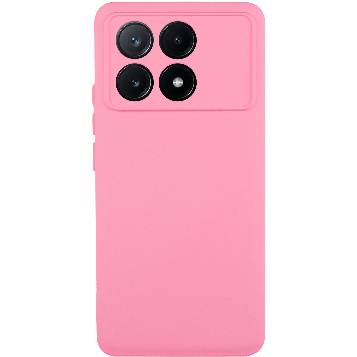 Чехол TPU GETMAN Liquid Silk Full Camera для Xiaomi Poco X6 Pro (Розовый / Pink)