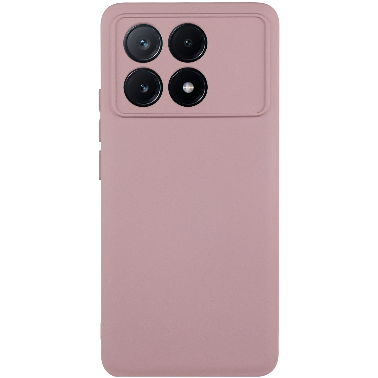 Чехол TPU GETMAN Liquid Silk Full Camera для Xiaomi Poco X6 Pro (Розовый / Pink Sand)