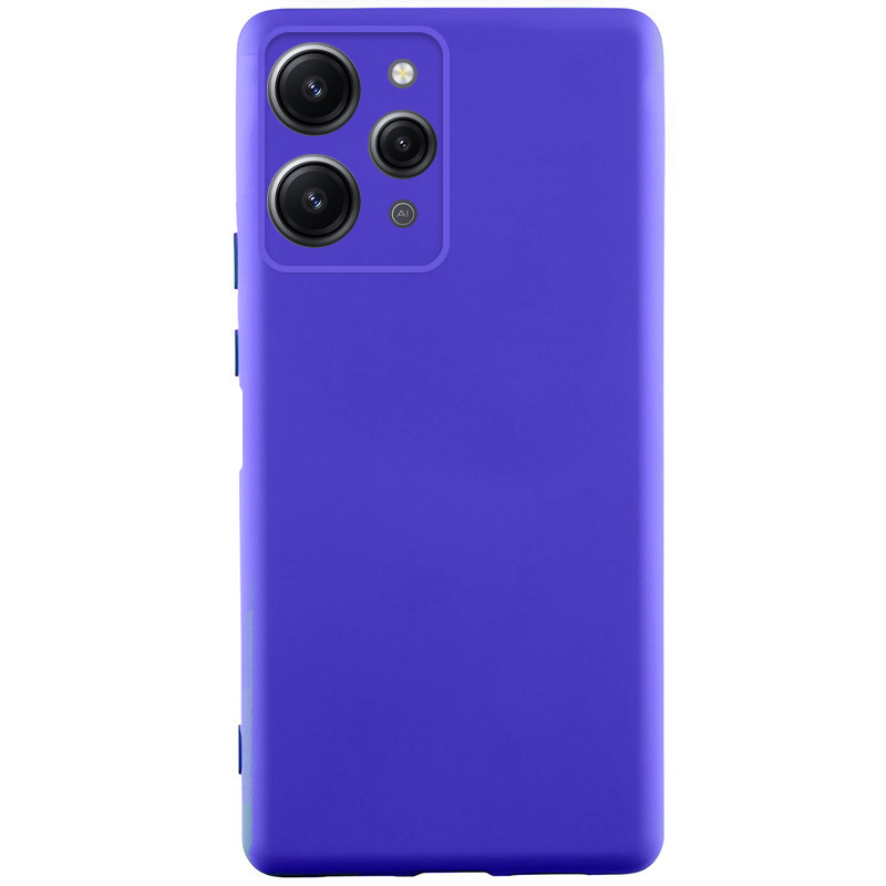 Чохол TPU GETMAN Liquid Silk Full Camera для Xiaomi Redmi 12 (Синій / Iris)