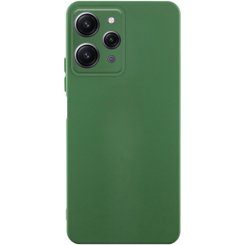 Чохол TPU GETMAN Liquid Silk Full Camera для Xiaomi Redmi 12 (Зелений / Dark green)