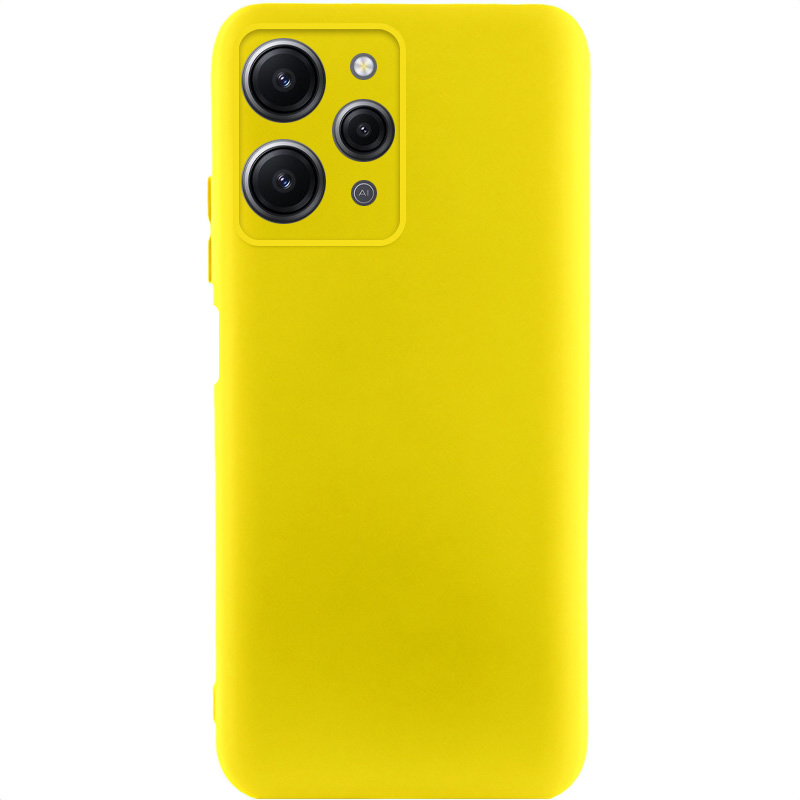Чохол TPU GETMAN Liquid Silk Full Camera для Xiaomi Redmi 12 (Жовтий / Flash)