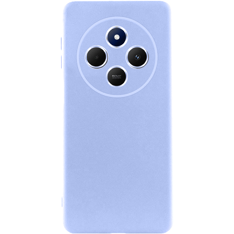 Чехол TPU GETMAN Liquid Silk Full Camera для Xiaomi Redmi 14C / Poco C75 (Сиреневый / Light purple)