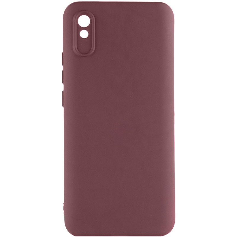 Чехол TPU GETMAN Liquid Silk Full Camera для Xiaomi Redmi 9A (Бордовый / Marsala)