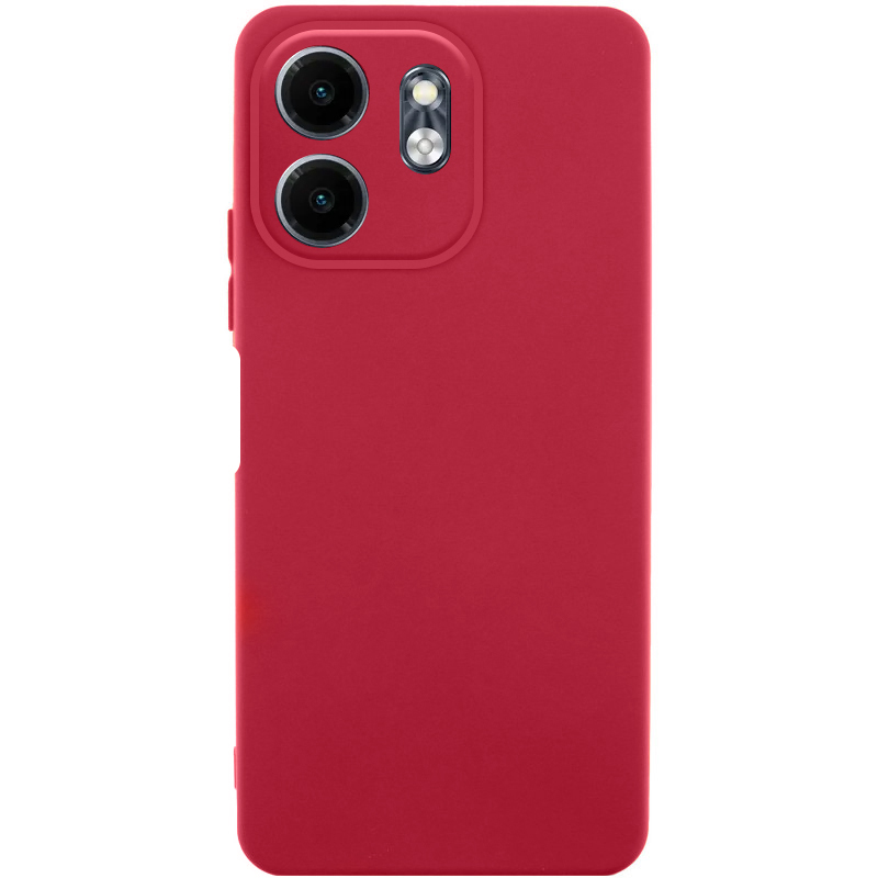Чехол TPU GETMAN Liquid Silk Full Camera для Xiaomi Redmi Note 11S (Красный / Dark Red)