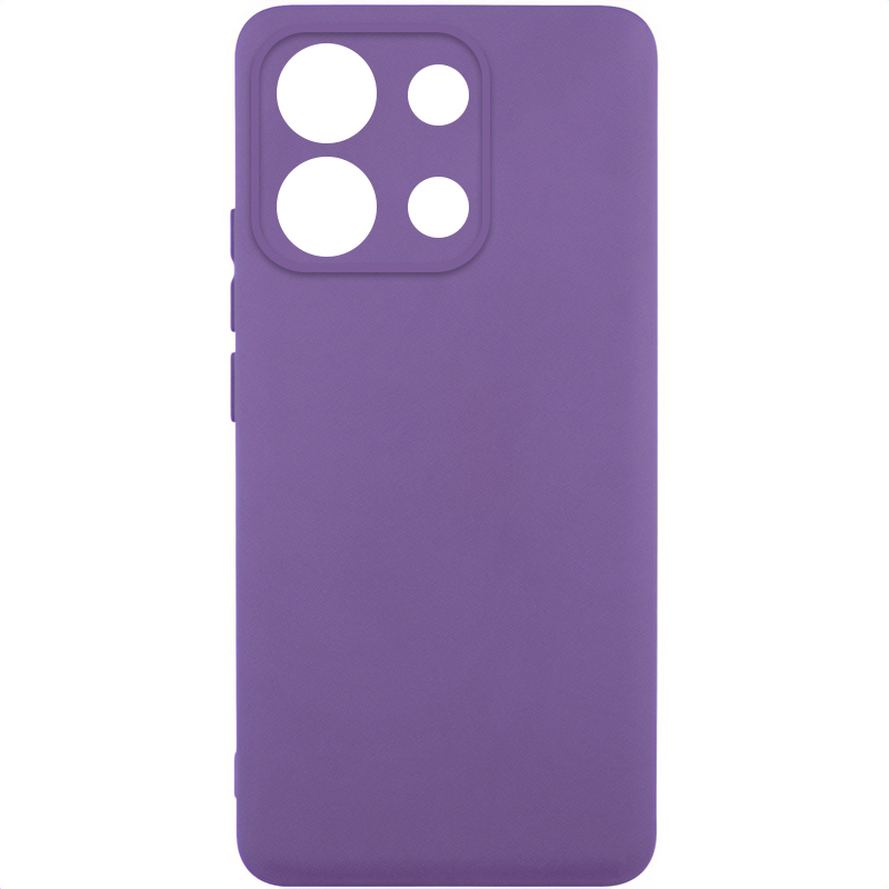 Чехол TPU GETMAN Liquid Silk Full Camera для Xiaomi Redmi Note 13 Pro 4G / Poco M6 Pro 4G / Note 14S (Фиолетовый / Amethyst)