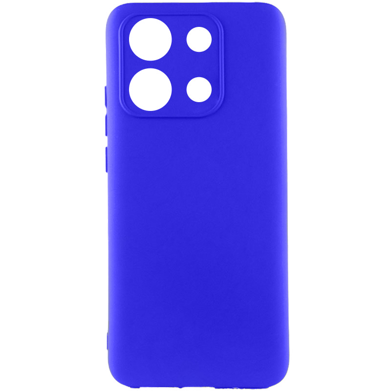 Чехол TPU GETMAN Liquid Silk Full Camera для Xiaomi Redmi Note 13 Pro 4G / Poco M6 Pro 4G / Note 14S (Синий / Iris)