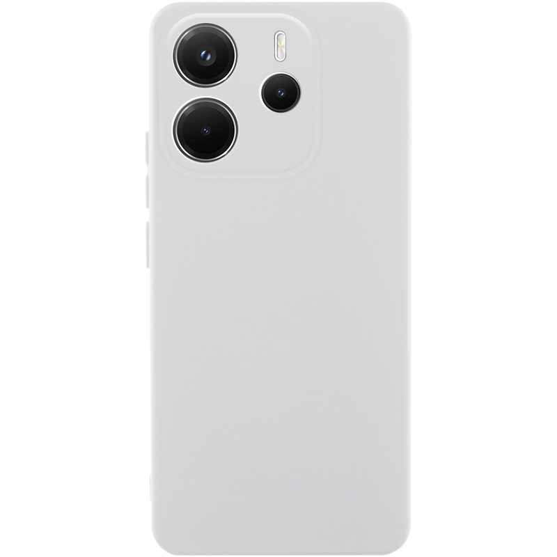 Чехол TPU GETMAN Liquid Silk Full Camera для Xiaomi Redmi Note 14 4G (Europe version) (Белый / White)