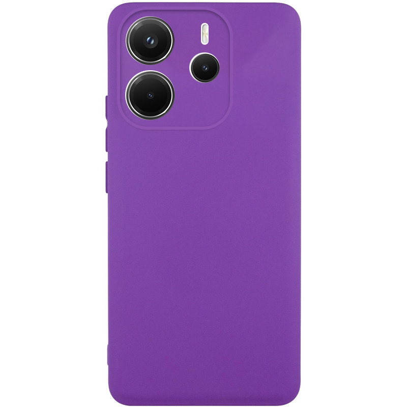 Чохол TPU GETMAN Liquid Silk Full Camera для Xiaomi Redmi Note 14 4G (Europe version) (Фіолетовий / Purple)