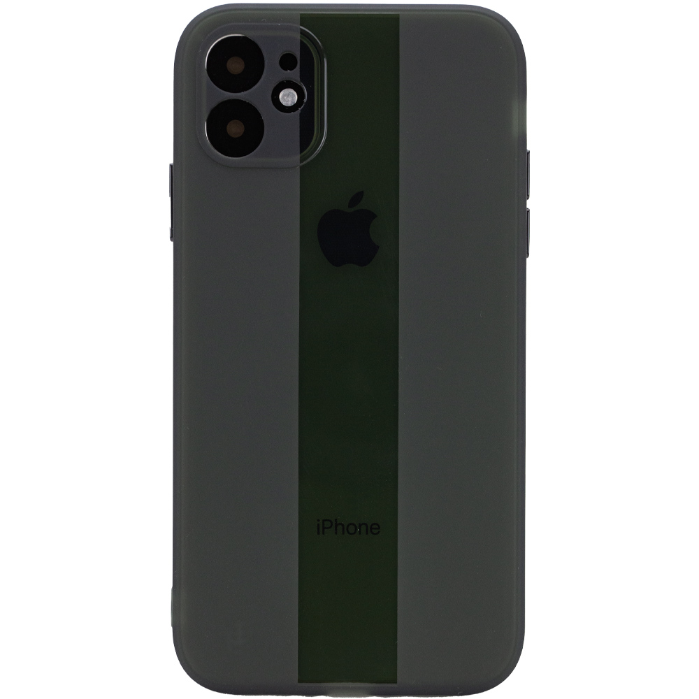 Чехол TPU Glossy Line Full Camera для Apple iPhone 12 (6.1") (Черный)