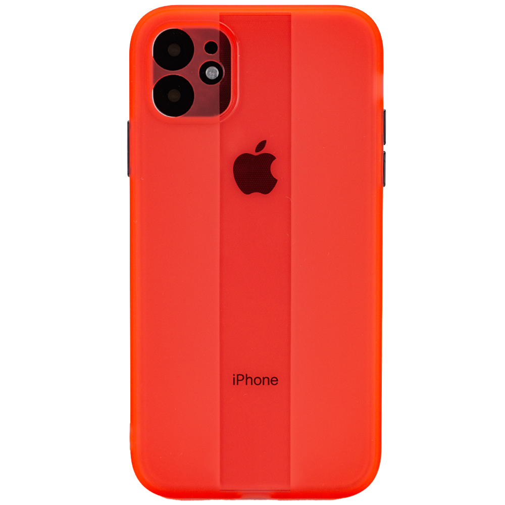 Чехол TPU Glossy Line Full Camera для Apple iPhone 12 (6.1") (Красный)
